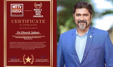 'India’s Iron Men Award 2023' was conferred to Dr.Dinesh Sabnis for Education Diplomacy & International Relations by MTTV News Media