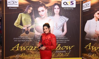 Jaipur's supermodel and actress Harshil Kalia awarded as a Most Promising Face of the Year