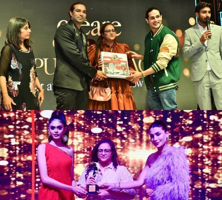 Dr Purva Jingar of Jaipur was honored with the Best Cosmetologist Award by Bigg Boss fame Priyank Sharma and Pavitra Punia